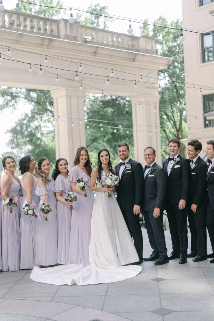 Elegant purple lavender modern wedding